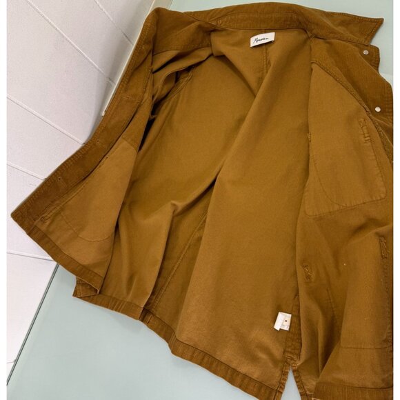 ROWAN Abbot Cord Chore Jacket Women's Small Button Front Pockets Amber Grain - Picture 4 of 8